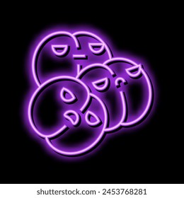 microbiology bacteria virus neon light sign vector. microbiology bacteria virus illustration