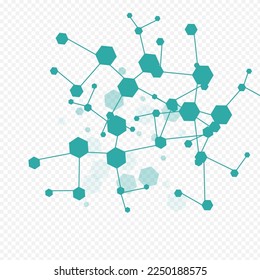 Microbiology Chemistry Vector Transparent Background. Medical Modern Backdrop. Technology Chemical Structure Geometric Template. Science Wallpaper. - Powered by Shutterstock - Get 15% off with code: PIKWIZARD15