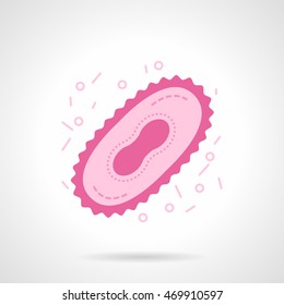 Microbiology elements. Research of a bacterial cell division. Science and education. Flat pink style single vector icon svg