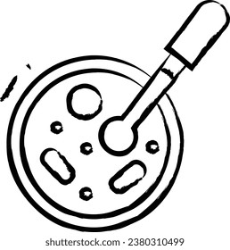 Microbiology hand drawn vector illustration
