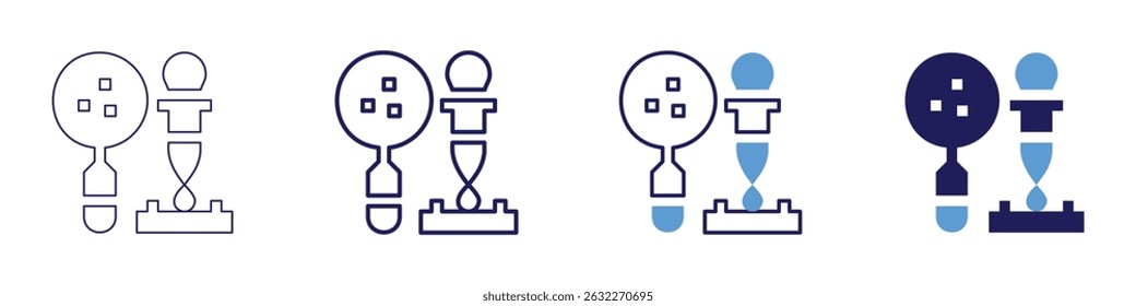 Microbiology icon in 4 different styles. Thin Line, Line, Bold Line, Duotone. Duotone style. Editable stroke.