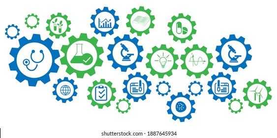 Microbiology Icon Concept Laboratory Tests Development Stock Vector ...