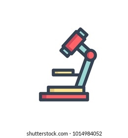 microbiology icon. filled outline