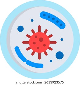 Microbiology Icon Flat Vector Illustration