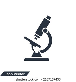 microbiology icon logo vector illustration. microscope symbol template for graphic and web design collection