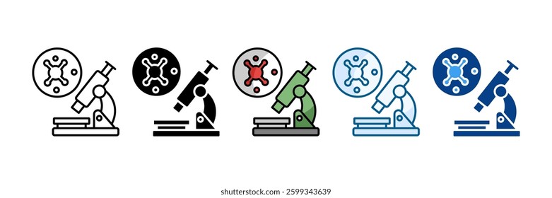 Microbiology Icon Set Multiple Style Collection