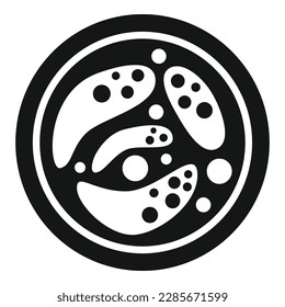 Microbiology icon simple vector. Petri dish. Cell medicine