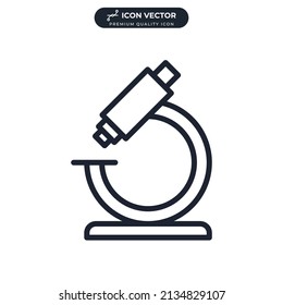 microbiology microscope icon symbol template for graphic and web design collection logo vector illustration