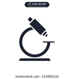 microbiology microscope icon symbol template for graphic and web design collection logo vector illustration