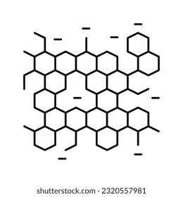 microbiology molecular structure line icon vector. microbiology molecular structure sign. isolated contour symbol black illustration