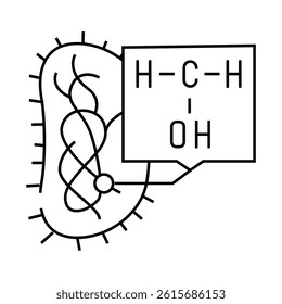microbiology molecular structure line icon vector. microbiology molecular structure sign. isolated contour symbol black illustration