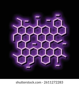 microbiology molecular structure neon light sign vector. microbiology molecular structure illustration