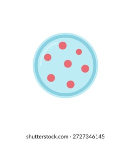 Microbiología placa de Petri con múltiples colonias bacterianas para estudio científico