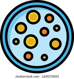 Microbiology - Study subject icon set. High quality filled outline vector illustration for website and mobile application.