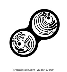 Microbiology Things Icon (Bacteria), True Black Icon