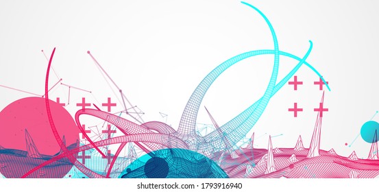 Microbiology virus science 3d vector. Microscopic bacteria. Bacterium microorganism, viruses and microbes background.