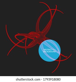 Microbiology virus science 3d vector. Microscopic bacteria. Bacterium microorganism, viruses and microbes background.