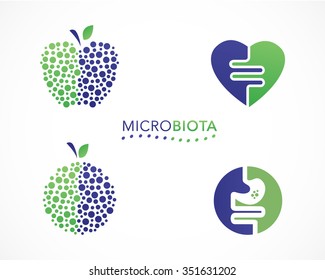 microbiotic, bio culture logo icons