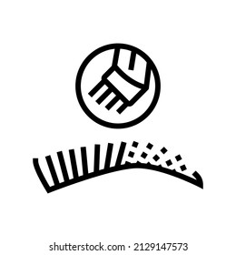 microblading procedure line icon vector. microblading procedure sign. isolated contour symbol black illustration