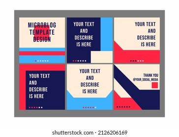 Microblog and carousel design with vector file for your digital content design