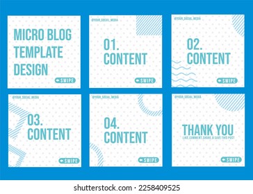 Microblog Post Template Design For Social Media