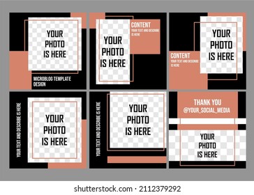 Microblog template design with vector file for your social media content illustration