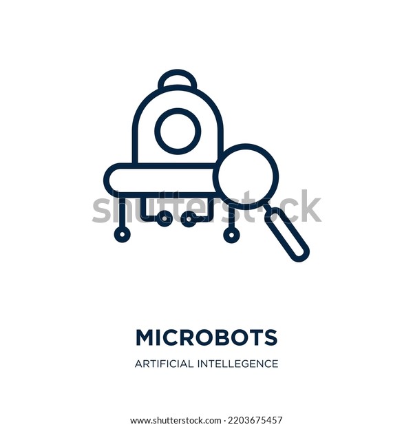 Microbots Icon Artificial Intellegence Future Technology Stock Vector ...