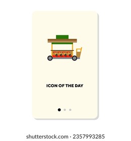 Microbus flat icon. Tourism, mobile, summer isolated vector sign. Vehicle transportation concept. Vector illustration symbol elements for web design and apps