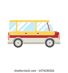 microbus icon. flat illustration of microbus vector icon. microbus full symbol