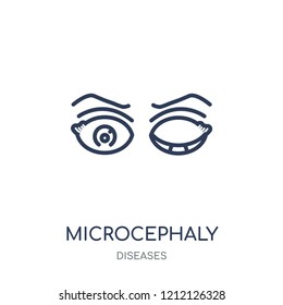 Microcephaly icon. Microcephaly linear symbol design from Diseases collection. Simple outline element vector illustration on white background.