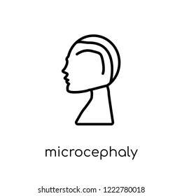 Microcephaly icon. Trendy modern flat linear vector Microcephaly icon on white background from thin line Diseases collection, editable outline stroke vector illustration