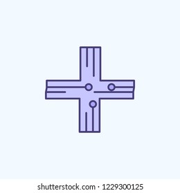 microchip 2 colored line icon. Simple colored element illustration. microchip outline symbol design from new technologies set