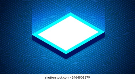 microchip abstract technology  futuristic hud vector design.
