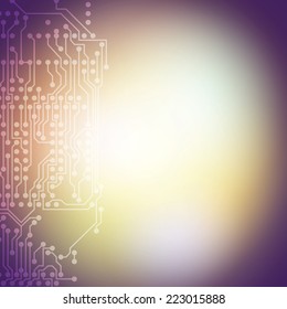 Microchip background, electronic circuit, EPS10 vector illustration.