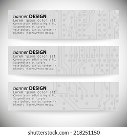 Microchip background, electronics circuit, EPS10 vector illustration.