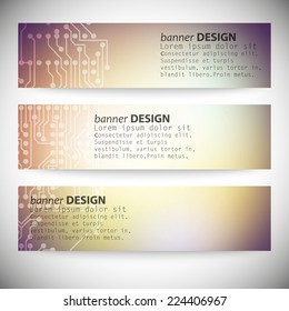 Microchip background, electronics circuit, EPS10 vector illustration.