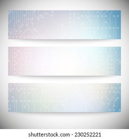 Microchip background, electronics circuit, EPS10 vector illustration.