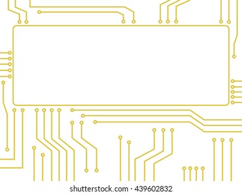 microchip banner technology symbol abstract background vector