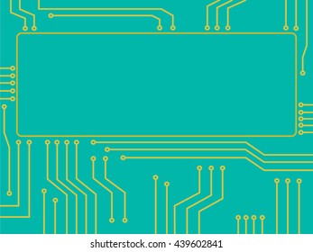 microchip banner technology symbol abstract background vector