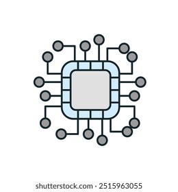 Microchip connecting to a motherboard using artificial intelligence