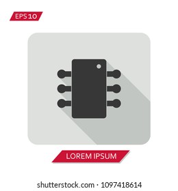 microchip cpu vector icon symbol