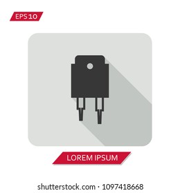 microchip cpu vector icon symbol
