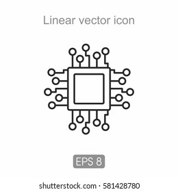 The microchip of the electronics. Computer processor. Radiodetails