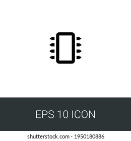 Microchip eps 10 icono simple