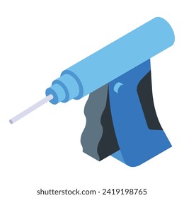 Mikrochip Pistole für Haustier Icon isometrische Vektorgrafik. Geräteschuppe. Spritze