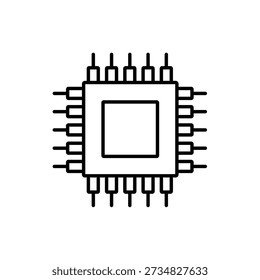 Microchip Icon, Computer Chip Icon, Integrated Circuit Icon vector illustrationf for web and app..eps
