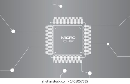 Microchip  icon  computer ,Microchip vector,microchip outline vector