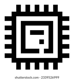 Microchip icon. Internet technology concept. Icon in line style