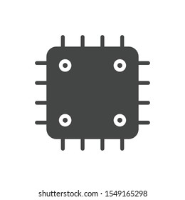 Microchip icon isolated on white background. 
Hardware symbol modern, simple, vector, icon for website design, mobile app, ui. Vector Illustration