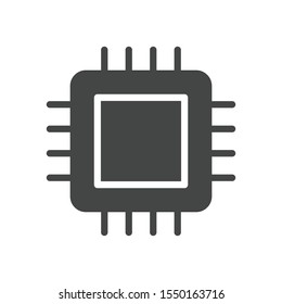 Microchip icon isolated on white background. Microprocessor symbol modern, simple, vector, icon for website design, mobile app, ui. Vector Illustration